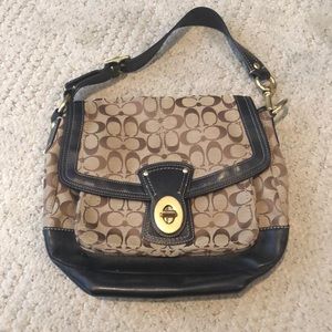 Brown and Black Coach Purse